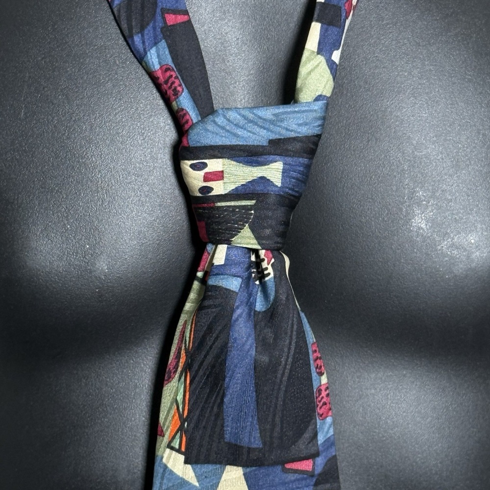 Picasso Silk Tie Men OS Three Musicians Art 100% Silk Multicolor Abstract